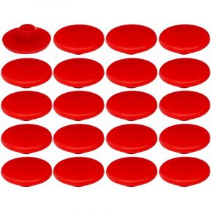 Image de Cyclingcolors 20x Cache vis en Plastique 4 x 2,7 x 11,8mm Confirmat Meuble Capuchon Bouchon Trou Protection Universel, Rouge