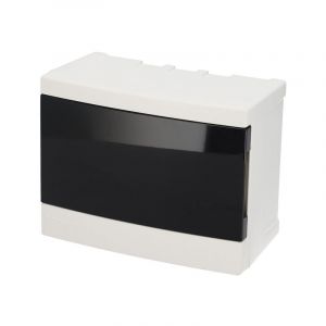 Tableau électrique en saillie 6 modules (1x6) blanc porte fumée EDO777840 EDO Technic