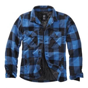 Image de Brandit Lumberjacket Veste, Noir et Bleu, M Homme