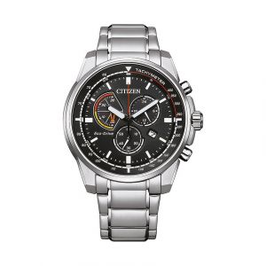 Citizen Montre Hommes - Eco-Drive - Chronographe - Bracelet Acier inoxydable Argent - AT1190-87E