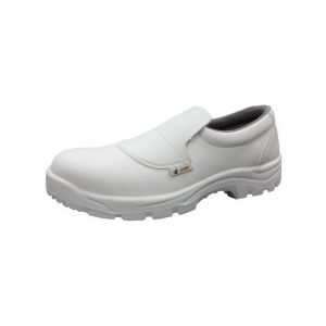 Mocassin ceres bas 45 src - résistance au glissement sols acier et céramique acier microfibre pu simple densité sans insert 1 paire(s) mocassin blanc