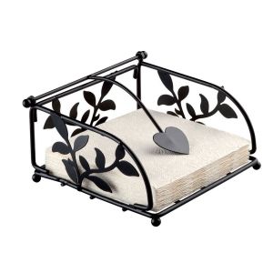 Ambiente Porte-serviettes en m&eacute;tal noir