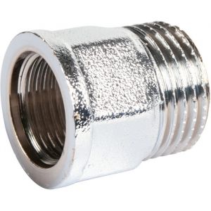 Raccord laiton chromé hexagonal réduit à visser - M 1/2' - F 3/8' - Sobime