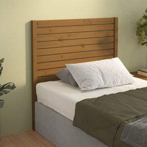 VidaXL Tête de lit Marron miel 106x4x100 cm Bois massif de pin - Brun