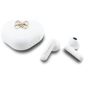 Guess 4G Metal Logo TWS Wireless Headphones White - GUTWSJ7HE4GH