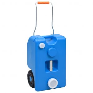 VidaXL R&eacute;servoir d'eau sur roues pour camping 25 L Bleu