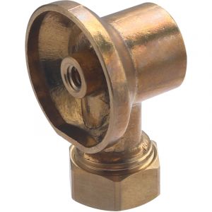 Noyon & Thiebault Raccord joint mixte (a Visser) pour Tube Cuivre Coude Applique Murale Ø14 - Femelle 15x21 (1/2)