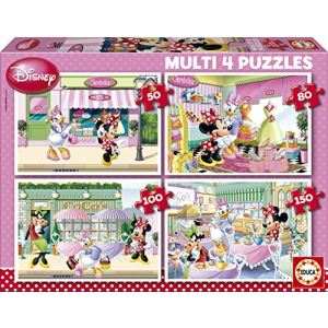Educa Coffret de 4 puzzles Minnie et ses amies 50,80,100 et 150 pi&egrave;ces