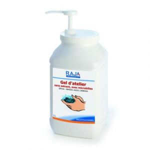 RAJA Gel d'atelier microbilles sans solvant parfum agrumes - Bidon 5L