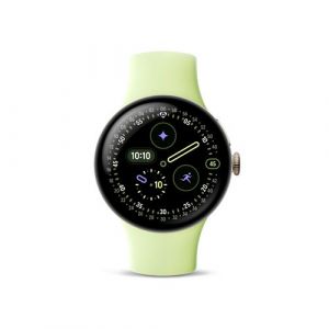 Google Pixel Watch 4 41 mm 4G Doré avec bracelet sport fluoroélastomère Vert Citron