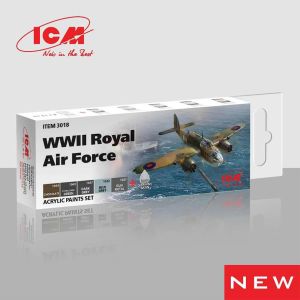 ICM Peintures acryliques pour Royal Air Force WWII - 6 x 12 ml