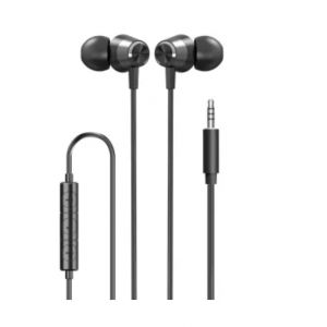 Image de Xqisit In-Ear écouteurs jack 3,5 mm bouchons d'oreilles - Noir