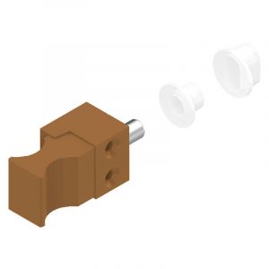 La Croisée DS Verrou de condamnation pour coulissant 14,5 mm brun - DS6220-097