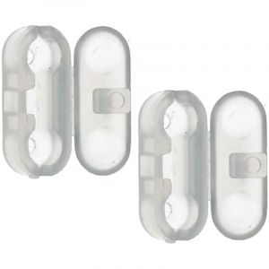 Cyclingcolors 2x Arr&ecirc;t de chainette de store int&eacute;rieur avec boule &Oslash; 3,7mm &agrave; 4,5mm en PVC translucide Accessoire Volet roulant Assemblage But&eacute;e Raccord Connecteur Cordon