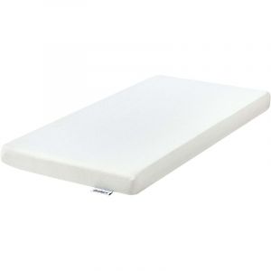 Beliani Matelas en Mousse pour Lit B&eacute;b&eacute; 70 x 130 cm avec Housse Fermeture &Eacute;clair Rembourr&eacute; Blanc Cuddly
