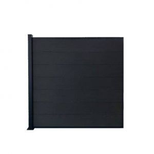 Kit clôture jardin panneaux occultant en bois composite et aluminium - extension 1,85 x 1,87 m