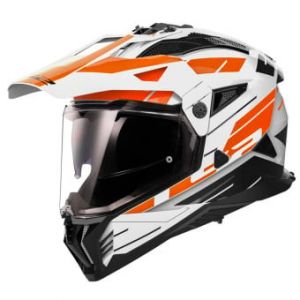 Ls2 Casques intégraux Pioneer II Namib White Orange MX702
