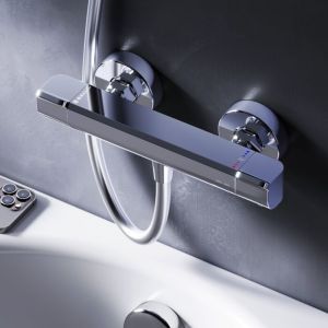 Mitigeur thermostatique de douche, Noir Am.pm Flash FNA40022