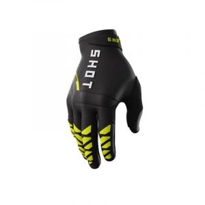Shot Gants cross Core jaune fluo/noir- 10