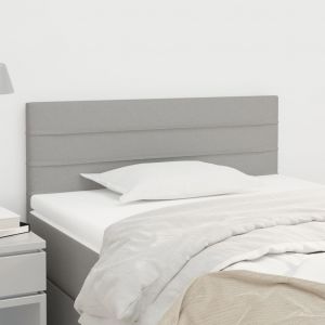 VidaXL Tête de lit Gris clair 100x5x78/88 cm Tissu