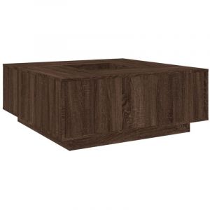 VidaXL Table basse chêne marron 100x100x40 cm bois d'ingénierie