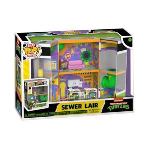 Funko Bitty Pop! Bitty Boxes: Teenage Mutant Ninja Turtles - Sewer Home Playset avec 2-0,9 Pouce (2,2 Cm) minuscules Mini Figurines - TMNT - Vitrine D'exposition de Collection - Idée Cadeau