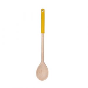 Fackelmann Cuillère de cuisine en bois avec manche en silicone coloré Wood Edition ref 0905250