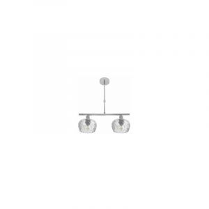 Lampe Estela 2 Lumi&egrave;res Chrome 41x13 Cm