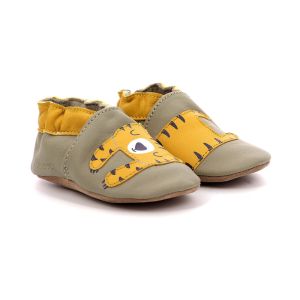 Robeez Tiger Nap Chausson, Kaki, 17 EU