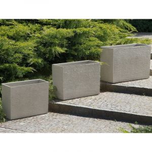 Image de Beliani Petit cache-pot beige rectangulaire Edessa