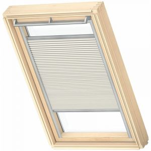 Velux Store plissé occultant et isolant (FHC) original, cadre argenté, CK02, Gris Clair