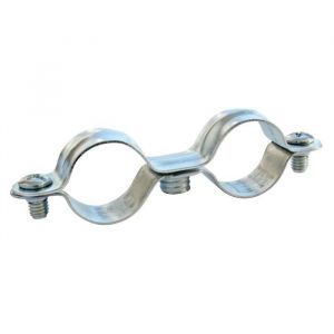 Somatherm FOR YOU - Collier de fixation double Ø28 (x10 ) - Acier nickelé