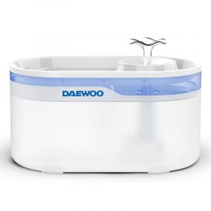 Daewoo Fontaine à eau automatique D-WF116 2,6 L, ABS, silicone, bleu/blanc, filtre à charbon universel