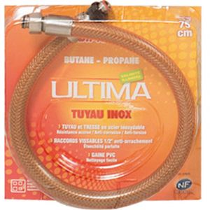 Dipra Flexible inox pour gaz butane - propane 75 cm