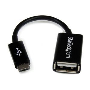 StarTech.com UUSBOTG - C&acirc;ble adaptateur USB A femelle vers micro USB B m&acirc;le 10 cm.