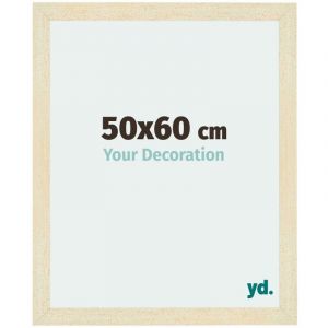 Yd. - Your Decoration - 50x60 cm - Cadres Photo en mdf Avec Verre acrylique - Anti-Reflet - Excellente Qualité - Sable Patiné - Cadre Decoration