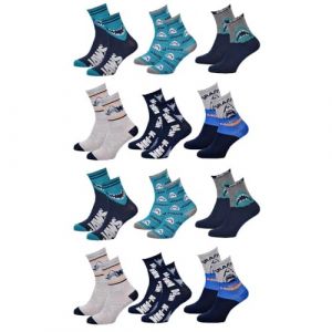 Chaussettes Garçon Licence Pack De 12 Paires Surprise Pack 12 Jaws