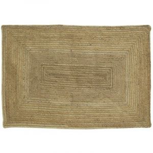 Aubry Gaspard Tapis rectangulaire en jute naturelle 120 x 180 Naturelle