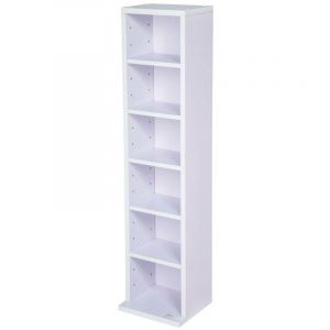 Image de Armoire étagère rangement CD / DVD meuble de rangement pour 100 CDs blanc/violet 0508023/2