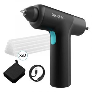 Cecotec Pistolet à silicone Perfect Fix 360 FreeStyle, batterie AutoTech FastHeat 2600 mAh, 20 clés USB-C