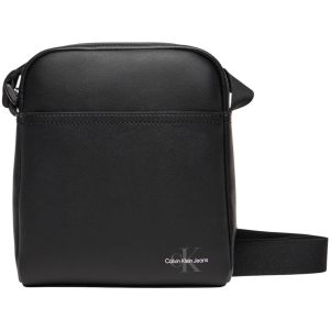 Calvin Klein Sac à Bandoulière Homme Mono Logo Reporter avec Fermeture Éclair, Noir (Bla, Taille Unique