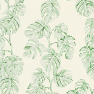 A.S. Creation Papier peint intissé 372813 Greenery - Papier peint palmier Vert Blanc - 10,05 x 0,53 m