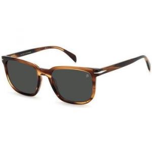 David Beckham Homme DB 1076/S KVI/IR Lunettes de soleil Ac&eacute;tate Marron d&eacute;pouill&eacute; Gris Carr&eacute;