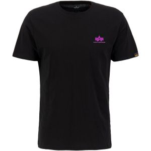 Alpha industries Alpha Indutries Basic T Small Logo T-Shirt pour Homme, Black/Magenta