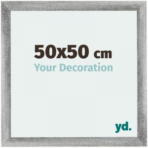 Your Decoration - 50x50 cm - Cadres Photo en mdf Avec Verre acrylique - Anti-Reflet - Excellente Qualité - Gris Patiné - Cadre Decoration Murale