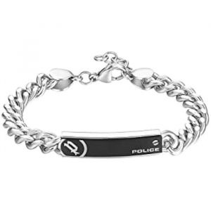 Police Universal Ii Peagb0010801 Bracelet En Argent Pour Homme, One Size, Acier Inoxydable, Pas De Gemme