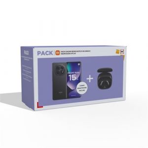 Xiaomi Pack Smartphone REDMI Note 15 5G 256Go Noir + Redmi buds 6 play noir