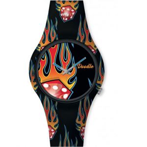 Doodle Montre STREET FIGHTER MOOD DO42004 - Montre FLAMME 42mm Homme,Femme