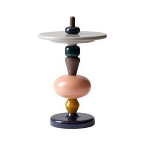 &tradition Table d'appoint Shuffle MH1 / Bois - Modulable - Ø 45 x H 69 cm multicolore en bois