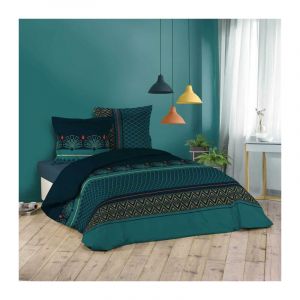 PARURE DE LIT 3 PIECES 260 x 240 CM IMPRIME 42 FILS ALLOVER KELIM